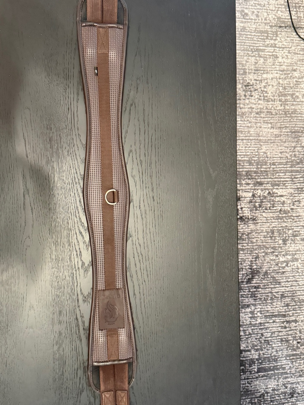 Equinavia Anatomical Brown Girth | Elastic Ends | Ergonomic Comfort | Size 42”